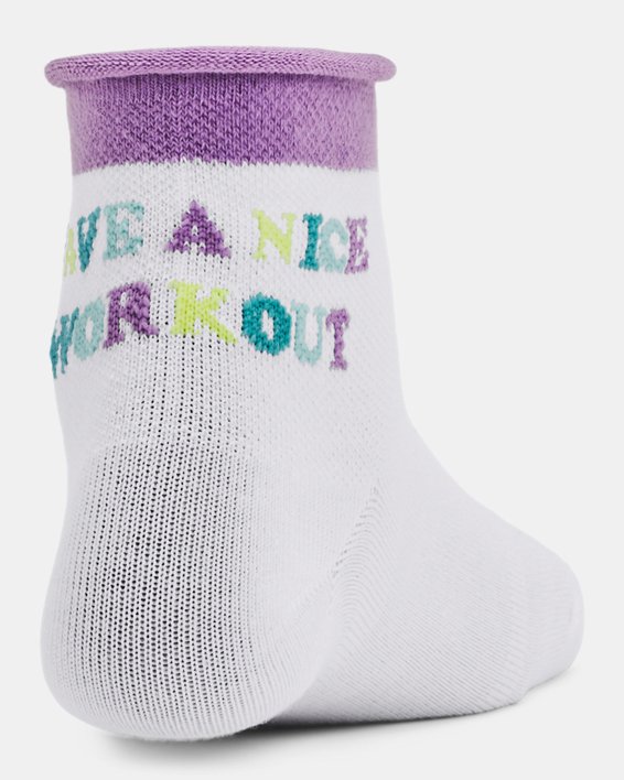 Women's UA Essential 3-Pack Quarter Socks in White image number 2